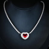 High Carbon Diamond Heart Necklace
