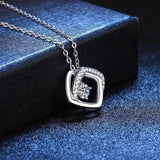 925 Silver 0.3ct Moissanite Necklace Geometric Style