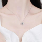 925 Silver 0.3ct Moissanite Necklace Geometric Style