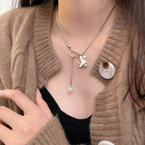 SHANICE S925 Silver Bear Necklace for Women