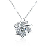 Sterling Silver Moissanite Windmill Necklace 0.5ct D VVS1