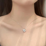Sterling Silver Moissanite Windmill Necklace 0.5ct D VVS1