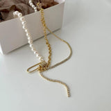 SHANICE S925 Sterling silver Necklaces Artistic Pearl Pendant Chain