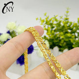Retro 14K Necklace Yellow Statement Chain Choker