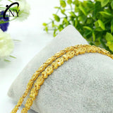 Retro 14K Necklace Yellow Statement Chain Choker