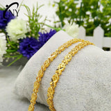 Retro 14K Necklace Yellow Statement Chain Choker
