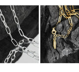 F.I.N.S 925 Silver Necklace Link Chain Stackable Sterling Silver Choker