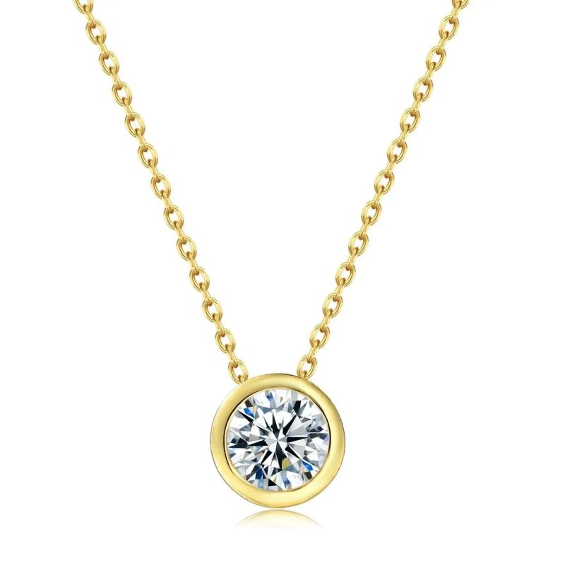 S925 Silver Rose CZ Necklace for Women Wedding Jewelry