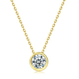S925 Silver Rose CZ Necklace for Women Wedding Jewelry