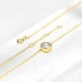S925 Silver Rose CZ Necklace for Women Wedding Jewelry