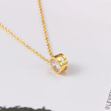 S925 Silver Rose CZ Necklace for Women Wedding Jewelry
