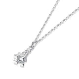 925 Silver Moissanite Tower Necklace for Women Diamond Test Charm Necklace