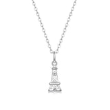 925 Silver Moissanite Tower Necklace for Women Diamond Test Charm Necklace