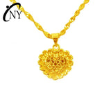 14k Heart Shaped Pendant Choker Necklace for Women Wedding Jewelry