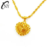 14k Heart Shaped Pendant Choker Necklace for Women Wedding Jewelry