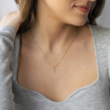 Lightning Pendant Necklace 14K Gold Filled Choker Jewelry
