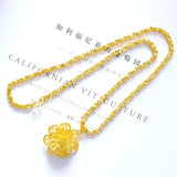 14K Flower Pendant Necklace for Wedding Engagement Jewelry