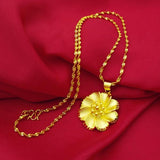 14K Flower Pendant Necklace for Wedding Engagement Jewelry