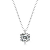 1ct D VVS1 Moissanite Pendant Necklace 925 Sterling Silver Jewelry Gift
