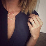 925 Silver Horseshoe Necklace Vintage Choker Charm Pendant