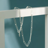 925 Silver Geometric Long Chain Horoscope Necklace for Women