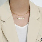 925 Silver Geometric Long Chain Horoscope Necklace for Women