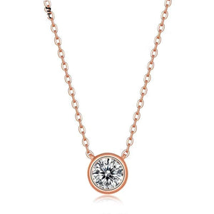 0.5-1ct Bubble Moissanite Diamond Necklace 925 Sterling Silver Clavicle Necklace