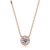 0.5-1ct Bubble Moissanite Diamond Necklace 925 Sterling Silver Clavicle Necklace