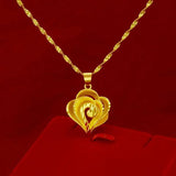 14k Heart Pendant Necklace for Women Wedding Engagement Jewelry