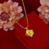 14k Heart Pendant Necklace for Women Wedding Engagement Jewelry