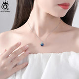 925 Silver Heart Shape Crystal Necklace with CZ Pendant