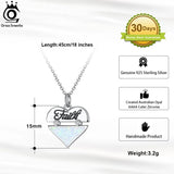 Fire Opal Heart Necklace Sterling Silver Pendant for Women Present