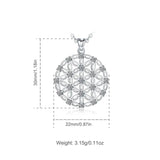 Eudora Flower of Life Blossom Necklace 925 Silver Wedding Gift with Box