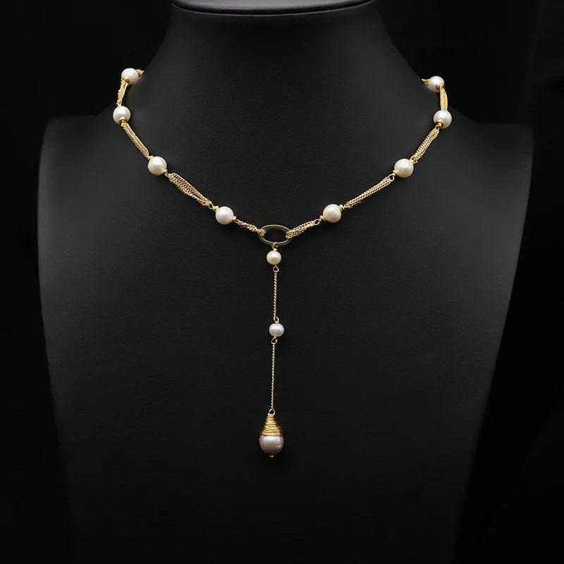 Glseevo Freshwater Pearl Necklace Wedding Party Jewelry GN0389