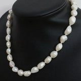 Natural Freshwater Pearl Necklace Women's Chain 18