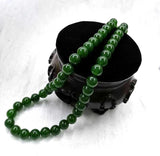 6-10mm Handcraft Natural Jade Green Jade Necklaces