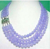 Elegant 4 Row 8MM Alexandrite Jade Necklace