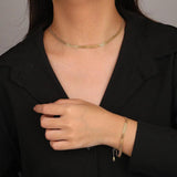 925 Silver Lace Chain Choker Necklace for Women