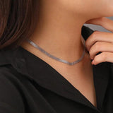 925 Silver Lace Chain Choker Necklace for Women