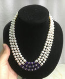Akoya Pearl & Green Jade Necklace 7-8MM