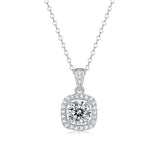 LAYA S925 Silver Bag Pendant Moissanite Necklace for Women Brides