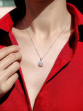 LAYA S925 Silver Bag Pendant Moissanite Necklace for Women Brides