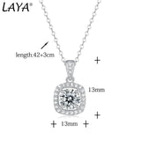 LAYA S925 Silver Bag Pendant Moissanite Necklace for Women Brides