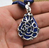 Natural Lapis Lazuli Teardrop Gemstone Necklace Pendant 18