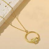 LAYA 925 Silver Zircon Dolphin Pendant Necklace