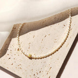 Freshwater Pearl 925 Silver Cube Choker Necklace