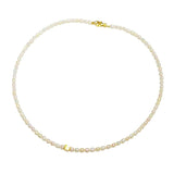 Freshwater Pearl 925 Silver Cube Choker Necklace