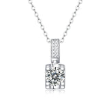 LAYA S925 Silver Love At First Sight 1ct Moissanite Chain Necklace