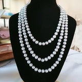 Freshwater Pearl Shell Necklace Sweater Chain Women