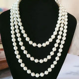 Freshwater Pearl Shell Necklace Sweater Chain Women